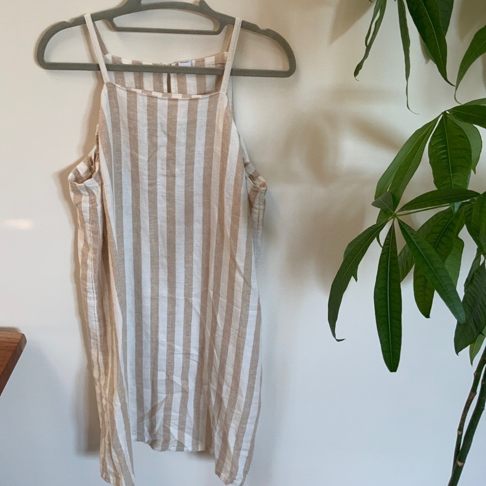 Striped Linen Blend Dress
